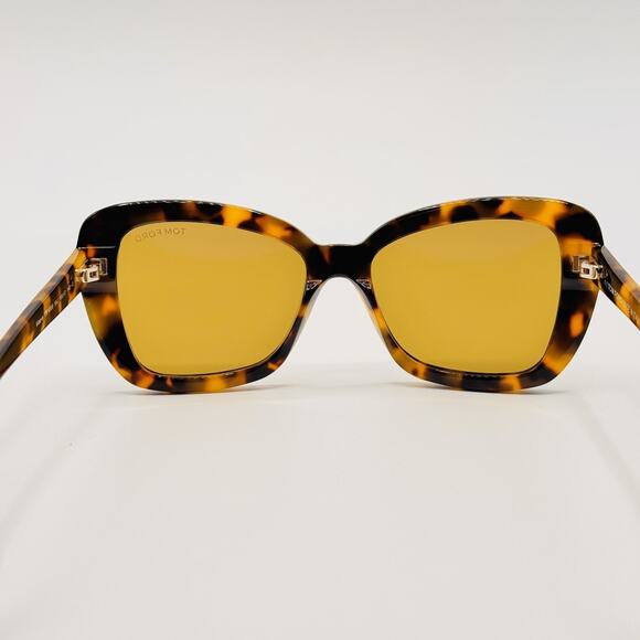 Tom Ford Sunglasses MAEVE TF1008 55J Blonde Havana Butterfly Brown Lens 55mm